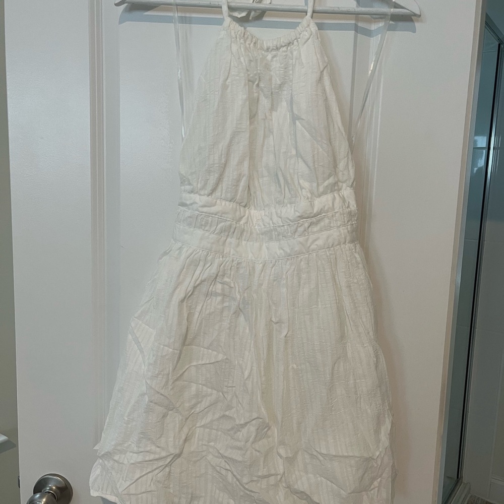 White Halter Dress